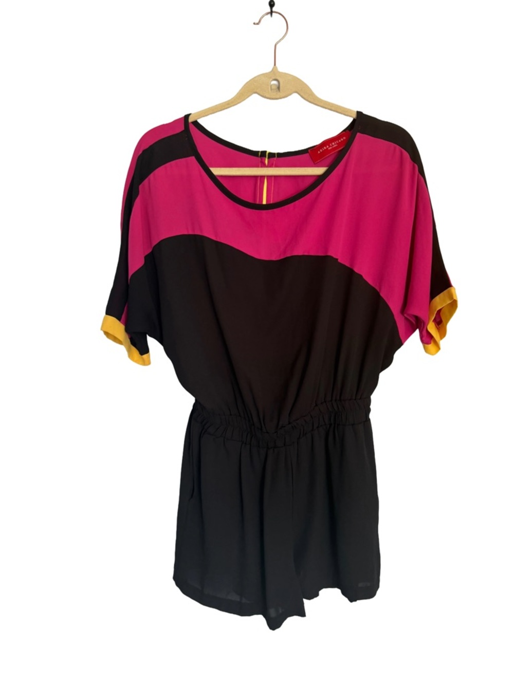 Akira Red Label Women’s Pink and Black Women's Romper Size Medium